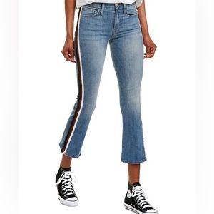 FRAME Denim Le Cropped Mini Boot Multi Tape, size 26. Worn 2x, like new